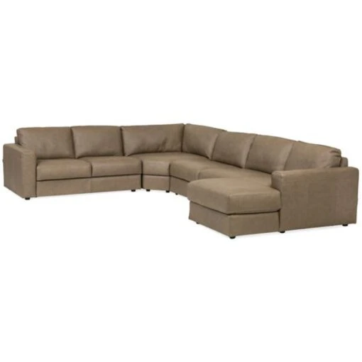 Rocco Leather 4 Piece Chaise Sectional (RAF) - Image 3