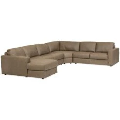Rocco Leather 4 Piece Chaise Sectional (LAF) -Home Decoration Shop GPL151 c