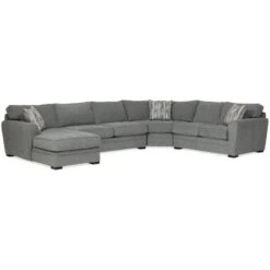 Artemis 4 Piece Chaise Sectional (LAF) - GRANITE