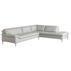 Dino Leather 2 Piece RAF Chaise Sectional