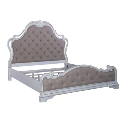 Magnolia Manor Upholstered Bed W/ Mirrors - Image 2