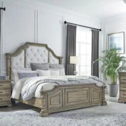 Garrison Cove Upholstered Panel Bed -Home Decoration Shop KT66332 d