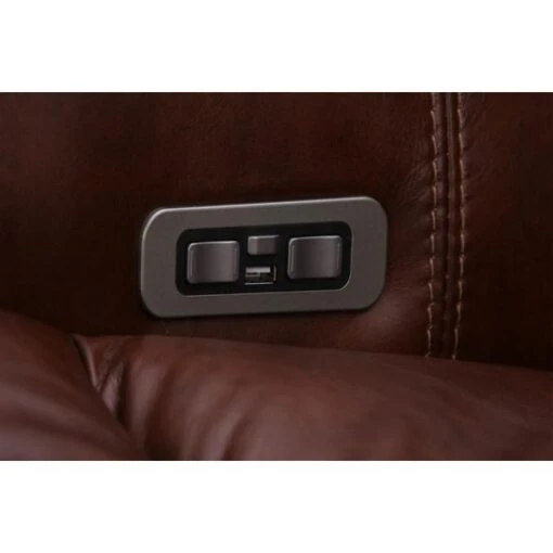 St. James Leather Power Reclining Sofa - TOBACCO - Image 7
