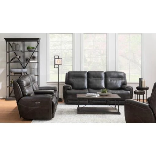 Dexter Leather Power Reclining Sofa - Image 2