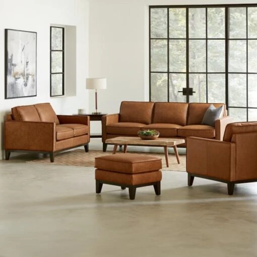 Justin Leather Sofa - Image 2