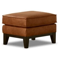 Justin Leather Ottoman