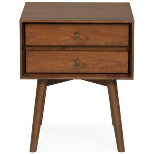 Mid Century Eliot 2 Drawer Square Nightstand - Image 2