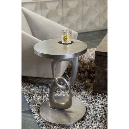 Linea Metal Accent Table - Image 2