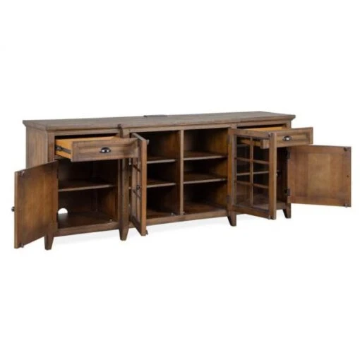 Arlington 80-Inch TV Stand- NUTMEG - Image 2