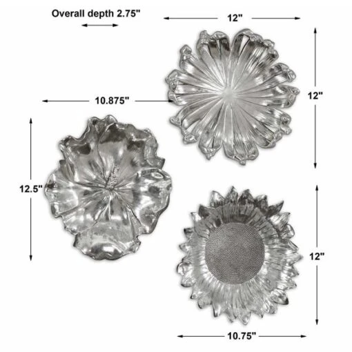 Flor De Plata Wall Decor - Set Of Three - Image 3