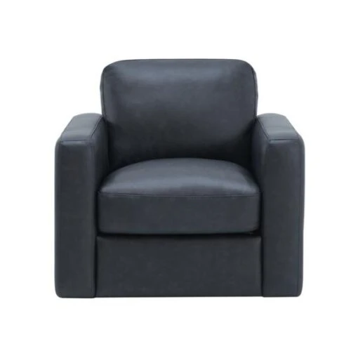 Brent Leather Swivel Chair - Image 3