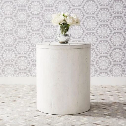 Modern Farmhouse Drum End Table - Image 2