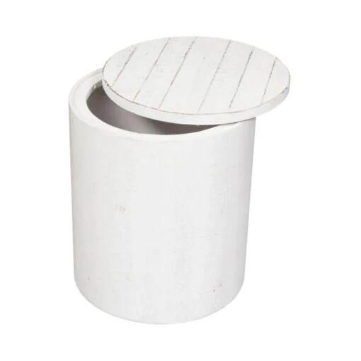 Modern Farmhouse Drum End Table - Image 3