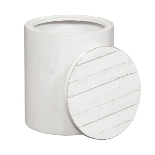 Modern Farmhouse Drum End Table - Image 5