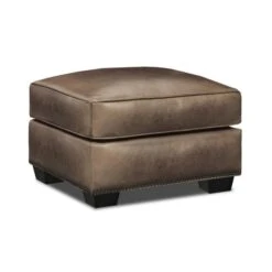 Nelson Leather Ottoman
