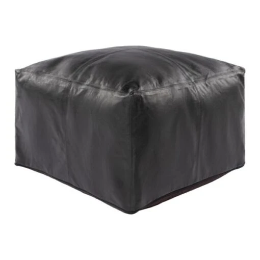 Casen Leather Pouf