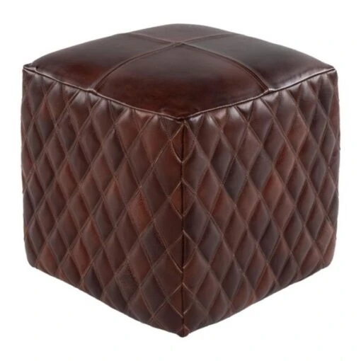 Scott Leather Pouf