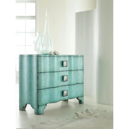 Melange Turquoise Crackle Accent Chest - Image 2