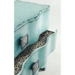 Melange Turquoise Crackle Accent Chest -Home Decoration Shop ST737861 c