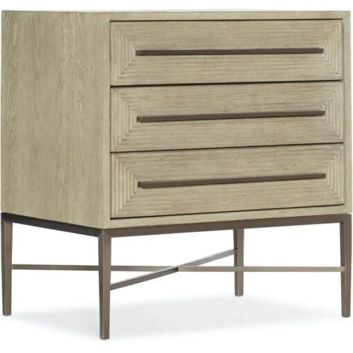 Cascade 3 Drawer Nightstand